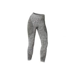 Legginsy bezszwowe 7/8. Szare legginsy skórzane marki DOMYOS, xs. Za 59,99 zł.