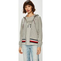 Tommy Hilfiger - Bluza. Szare bluzy z kapturem damskie marki TOMMY HILFIGER, l, z bawełny. Za 449,90 zł.