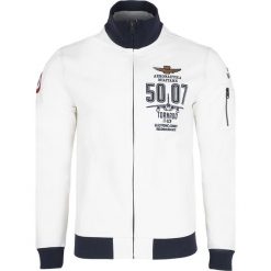 Bluza Aeronautica Militare. Białe bluzy męskie Aeronautica Militare, m, z nadrukiem, z włoskim kołnierzykiem, bez rękawów, bez kaptura. Za 829,00 zł.