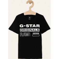 G-Star Raw - T-shirt dziecięcy 128-176 cm. Białe t-shirty chłopięce G-Star RAW, z nadrukiem, z bawełny, bez rękawów. Za 99,90 zł.