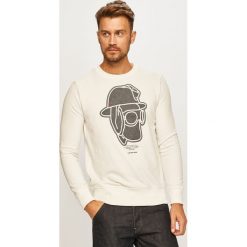 G-Star Raw - Bluza. Brązowe bluzy męskie s, z aplikacjami, z elastanu, retro, z okrągłym kołnierzem. W wyprzedaży za 339,90 zł.