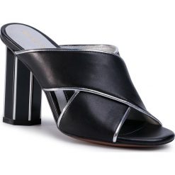 Klapki BRUNO PREMI - BZ0801X Nero/Argento. Czarne klapki damskie Bruno Premi, bez wzorów, ze skóry ekologicznej, bez obcasa. W wyprzedaży za 359,00 zł.