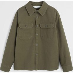 Mango Kids - Koszula dziecięca (110 - 164) Canvas. Żółte koszule chłopięce z bawełny, klasyczne, długie. W wyprzedaży za 49,90 zł.