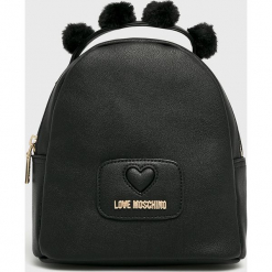 Love Moschino - Plecak. Czarne plecaki damskie marki Love Moschino, z materiału. Za 739,90 zł.