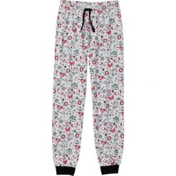 Spodnie piżamowe bonprix jasnoszary melanż wzorzysty. Szare piżamy damskie bonprix, w paski, bez rękawów. Za 44,99 zł.