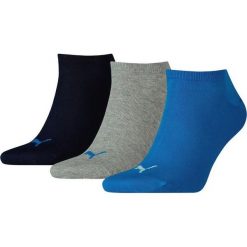 Puma 3-pack Skarpetki Czarny Niebieski Szary. Szare skarpetki damskie Puma, bez wzorów, z elastanu. Za 42,95 zł.