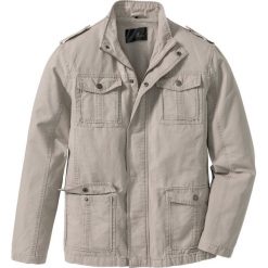 Kurtki męskie bomber: Kurtka bojówka Regular Fit bonprix beżowo-szary