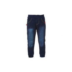 LEGO WEAR Boys Spodnie dżinsowe EXPLORE 501 denim blue. Niebieskie spodnie niemowlęce marki LEGO Wear, w kolorowe wzory, z bawełny. Za 79,00 zł.