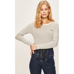 Levi's - Longsleeve. Białe bluzki damskie Levi's®, s, bez wzorów, z bawełny, z okrągłym kołnierzem. Za 149,90 zł.