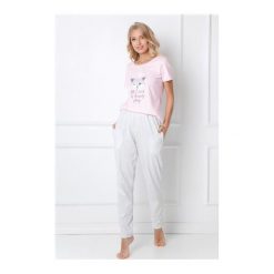 Piżama Trixie Long. Szare piżamy damskie Aruelle, s, z nadrukiem, bez rękawów. Za 151,90 zł.