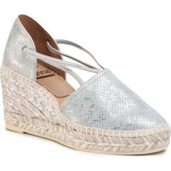 Espadryle KANNA - KV7099 Vipera Plata. Szare espadryle damskie Kanna, bez wzorów, ze skóry, bez obcasa, na koturnie. Za 399,00 zł.