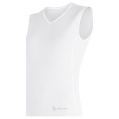 Sensor Koszulka Coolmax Air V-Neck White L. Białe bluzki sportowe damskie marki Sensor, l, bez rękawów. Za 109,00 zł.