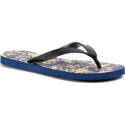 Japonki VERSACE JEANS COUTURE - E0YVBSQ8 71404 239. Niebieskie klapki męskie Versace Jeans Couture, bez wzorów, z jeansu. Za 189,00 zł.