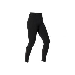 Legginsy Slim Gym & Pilates 520 damskie. Czarne legginsy sportowe damskie NYAMBA, xl, bez wzorów, z elastanu, na jogę i pilates. Za 64,99 zł.