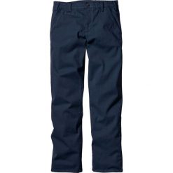 Spodnie ze stretchem chino Slim Fit bonprix ciemnoniebieski. Niebieskie spodnie męskie bonprix, m, bez wzorów, klasyczne. Za 109,99 zł.