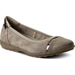 Półbuty JANA - 8-22104-20 Lt. Grey 204. Szare półbuty damskie Jana, bez wzorów, z zamszu, bez obcasa, na płaskiej podeszwie, bez zapięcia. W wyprzedaży za 179,00 zł.
