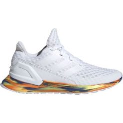 BUTY RAPIDARUN. Białe buty sportowe damskie Adidas, bez wzorów, do biegania. Za 229,99 zł.