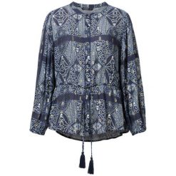 Desigual Bluzka Damska Cam Bharti M Ciemnoniebieski. Szare bluzki damskie marki Desigual, m, bez wzorów, bez kołnierzyka, bez rękawów. Za 399,00 zł.