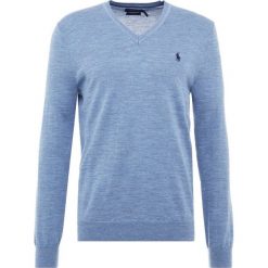 Polo Ralph Lauren SLIM FIT Sweter light chambray. Niebieskie bez kategorii Polo Ralph Lauren, xxl, z wełny, polo. Za 629,00 zł.