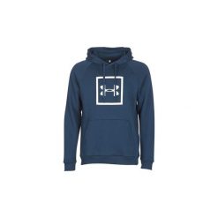 Bluzy Under Armour RIVAL FLEECE LOGO HOODY. Niebieskie bluzy męskie Under Armour, s, bez wzorów, bez kołnierzyka, bez rękawów, bez kaptura. Za 191,20 zł.