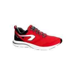 Buty do biegania RUN ACTIVE męskie. Czerwone buty sportowe męskie KALENJI, z poliesteru, bez zapięcia, do biegania. Za 99,99 zł.