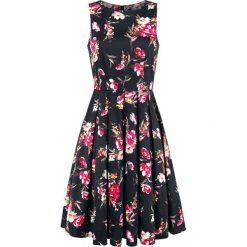 Dolly and Dotty Annie Floral Retro Sukienka czarny. Czarne sukienki na komunię marki Dolly and Dotty, l, w kolorowe wzory, retro, z dekoltem na plecach, dopasowane. Za 164,90 zł.