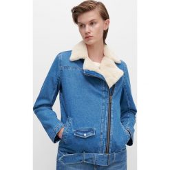 Kurtka jeansowa ze sztucznym futrem -. Kurtki damskie Reserved, bez wzorów, z jeansu, bez kaptura. Za 249,99 zł.