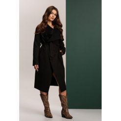 Czarny Płaszcz Fyrelana. Czarne płaszcze damskie Renee, s, bez wzorów, długie. Za 119,99 zł.
