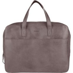 Skórzana torebka w kolorze szarym na laptop - 37 x 30 x 6 cm. Szare torby na laptopa Bloomsbury, w paski, ze skóry. W wyprzedaży za 337,95 zł.