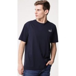 Granatowa Koszulka Down Home. Czarne koszulki męskie Born2be, xl, bez wzorów, z dzianiny, z okrągłym kołnierzem, z krótkim rękawem, krótkie. Za 39,99 zł.