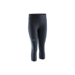 Rybaczki do biegania RUN DRY damskie. Czarne rybaczki damskie KALENJI, xs, bez wzorów, z elastanu. Za 39,99 zł.