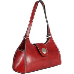 Torebki klasyczne damskie: Skórzana torebka w kolorze czerwonym – 32 x 20 x 12 cm