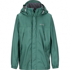 Kurtka funkcyjna "PreCip" w kolorze zielonym. Zielone kurtki chłopięce Marmot Kids, z materiału. W wyprzedaży za 152,95 zł.