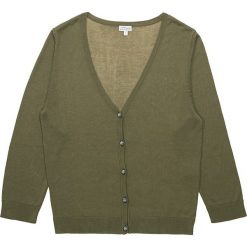 Kardigan "Andy" w kolorze khaki. Brązowe kardigany damskie Ateliers de la maille Paris, bez wzorów, z bawełny. W wyprzedaży za 171,95 zł.