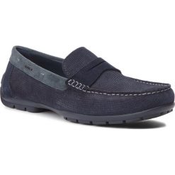 Mokasyny GEOX - U Monerw 2Fit D U44Q6D 0BS22 CF44K Navy/Dk Avio. Niebieskie mokasyny męskie Geox, ze skóry, eleganckie. W wyprzedaży za 329,00 zł.