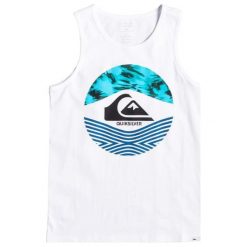 Quiksilver Koszulka Chłopięca Stamped 128 Biała. Białe t-shirty chłopięce Quiksilver, bez wzorów, bez rękawów. Za 69,00 zł.