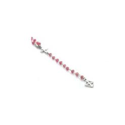 Naszyjnik Agat Różowy srebro. Różowe naszyjniki damskie Brazi druse jewelry, na imprezę, z agatem, srebrne. Za 410,00 zł.