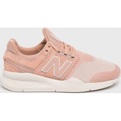 New Balance - Buty WS247HPC. Różowe buty sportowe damskie New Balance, bez wzorów, ze skóry, sportowe. W wyprzedaży za 299,90 zł.