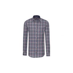 Koszule z długim rękawem Tommy Hilfiger TT0TT03876 DOBBY CHECK. Niebieskie koszule męskie TOMMY HILFIGER, m, bez wzorów, bez kołnierzyka, z długim rękawem. Za 301,98 zł.