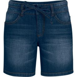 Szorty dżinsowe bonprix ciemnoniebieski. Niebieskie jeansy damskie bonprix. Za 74,99 zł.