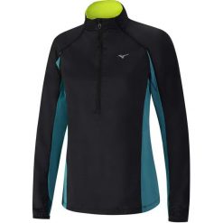 Mizuno Static Bt Windtop W/Black/Tile Blue M. Niebieskie kamizelki damskie marki Mizuno, m, bez wzorów, bez kaptura, na fitness i siłownię. W wyprzedaży za 215,00 zł.