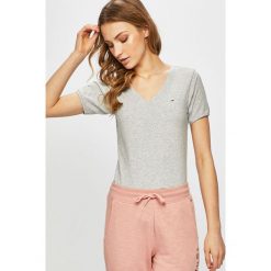 Tommy Jeans - Top. Niebieskie bluzki damskie Tommy Jeans, s, bez wzorów, z elastanu, casualowe, bez kołnierzyka. W wyprzedaży za 119,90 zł.