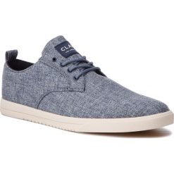 Tenisówki CLAE - Ellington Textile CLA01275 Navy Chambray. Niebieskie półbuty męskie Clae, na co dzień, bez wzorów, z gumy, eleganckie, bez zapięcia. W wyprzedaży za 219,00 zł.