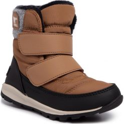 Śniegowce SOREL - Childrens Whitney Strap NC3494 Elk 286. Pomarańczowe śniegowce chłopięce Sorel, bez zapięcia. W wyprzedaży za 279,00 zł.
