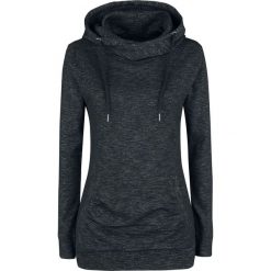 Urban Classics Ladies Slub Terry High Neck Hoody Bluza z kapturem damska czarny. Czarne bluzy damskie marki Urban Classics, xl, bez wzorów, bez rękawów, z kapturem. Za 164,90 zł.