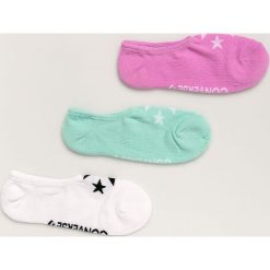 Converse - Stopki (3-pack). Białe skarpetki damskie Converse, z nadrukiem, z elastanu. Za 49,90 zł.