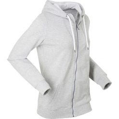 Bluzy damskie: Lekka bluza rozpinana, długi rękaw bonprix jasnoszary melanż