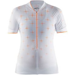 Craft Koszulka Rowerowa Belle Glow White S. Białe bluzki sportowe damskie Craft, s, bez wzorów, z włókna, bez kołnierzyka, bez rękawów, bez kaptura. Za 235,00 zł.