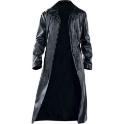 Płaszcze męskie: Tribal Coat Płaszcz z ekoskóry czarny
