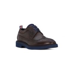 Derby Café Noir CAFE NOIR DERBY PELLE. Pomarańczowe półbuty męskie Café Noir, bez wzorów, bez zapięcia. Za 400,99 zł.